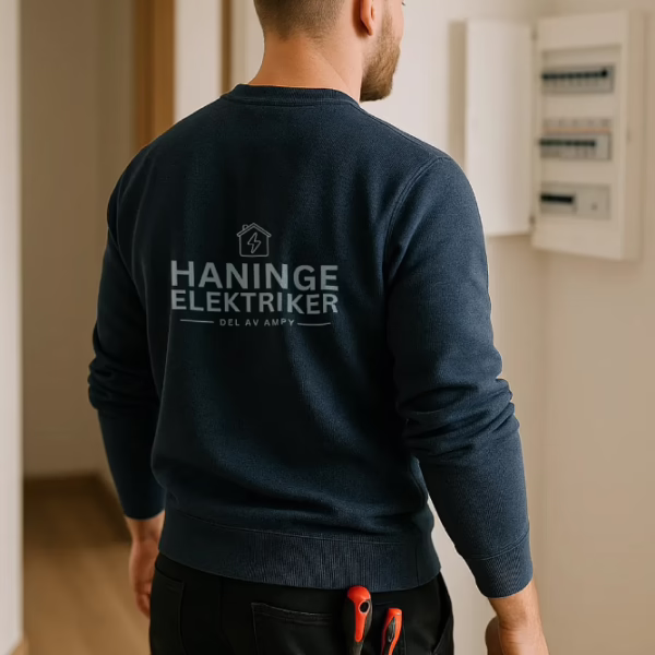 Elektriker i Haninge använder verktyg vid installation