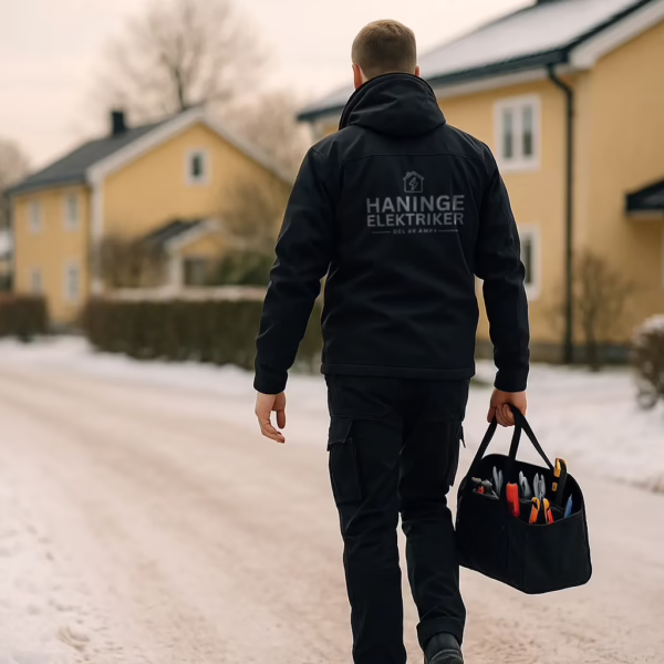 Våra elektriker på väg till kund i Haninge för laddboxinstallation