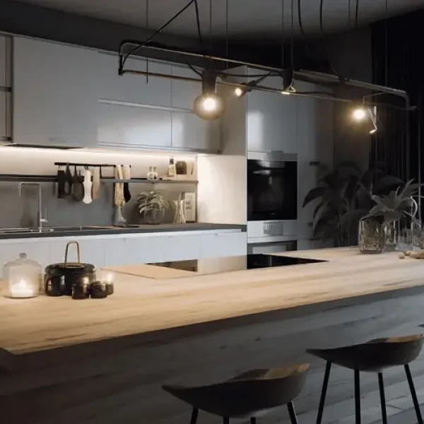 Elektriker installerar spotlight i bostad i Haninge